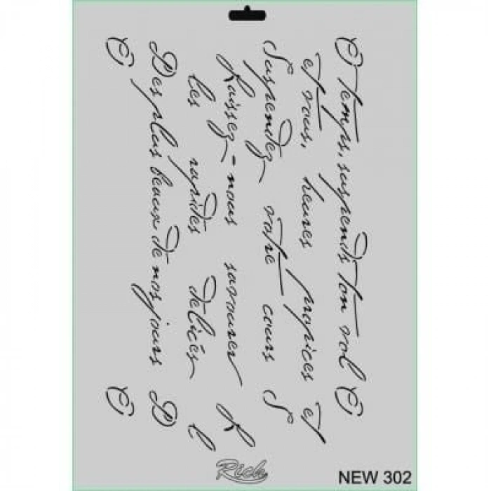 Timion Rich New Seri N302 Stencil 35X25 Cm