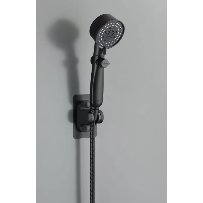 Timion ROYAL SİYAH PERVANELİ KADEMELİ STOPLU  DUŞ BAŞLIK (5148)