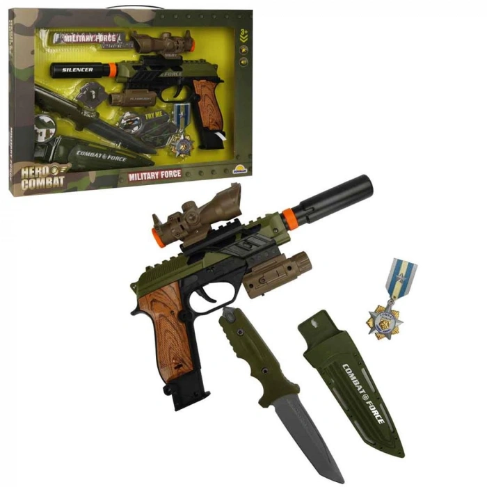 Timion S00004308 ASKER SİLAH SET BIÇAK/SİLAH IŞIK/SES 6PR