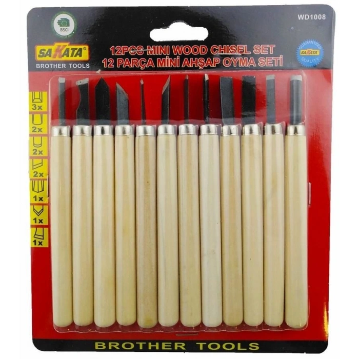 Timion Sakata Wd 1008 Ahşap Oyma Seti 12 Parça
