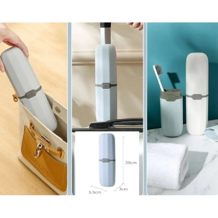 Timion Seyahat Tipi Diş Fırçası Ve Makyaj Fırça Kabı 2 Renk (5148)