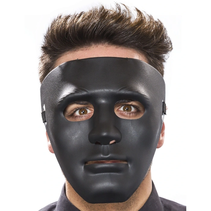 Timion Siyah Renk Hip Hop Anonim Jabbawockeez Dans Maskesi 18x19 cm (5148)