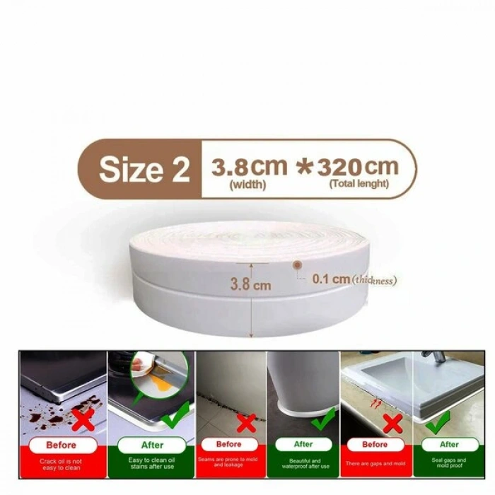 Timion SU SIZDIRMAZ BANT BEYAZ 3.8CMX3.2MT (5148)