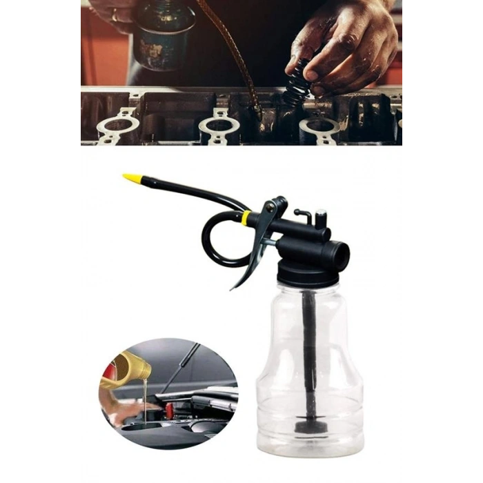 Timion Taşınabilir Hortumlu Şeffaf Yağ Bidonu Pompası Yüksek Basınçlı Hızlı Yağlama Gres Tabancası (5148)