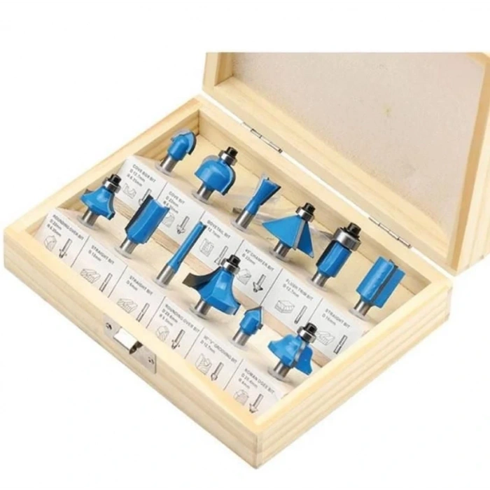 Timion Topshop 03039 8 Mm 12 Parça Ahşap Freze Uç Seti