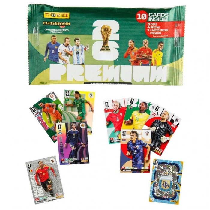 Timion World Cup 2026 Adrenalyn XL Premium Trading Card 10’lu Paket
