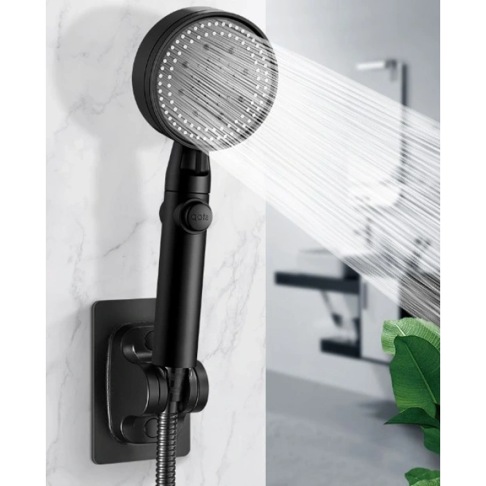 Timion Yapışkanlı Duş Başlığı Tutucu Ayarlı Siyah (5148)