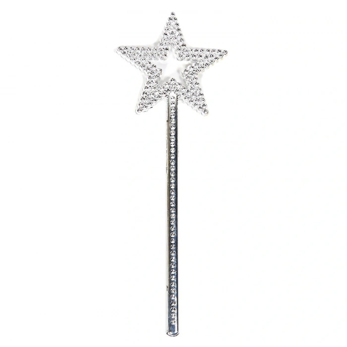 Timion Yıldız Model Peri Asası Melek Asası Prenses Asası Metalize Gümüş Renk (5148)