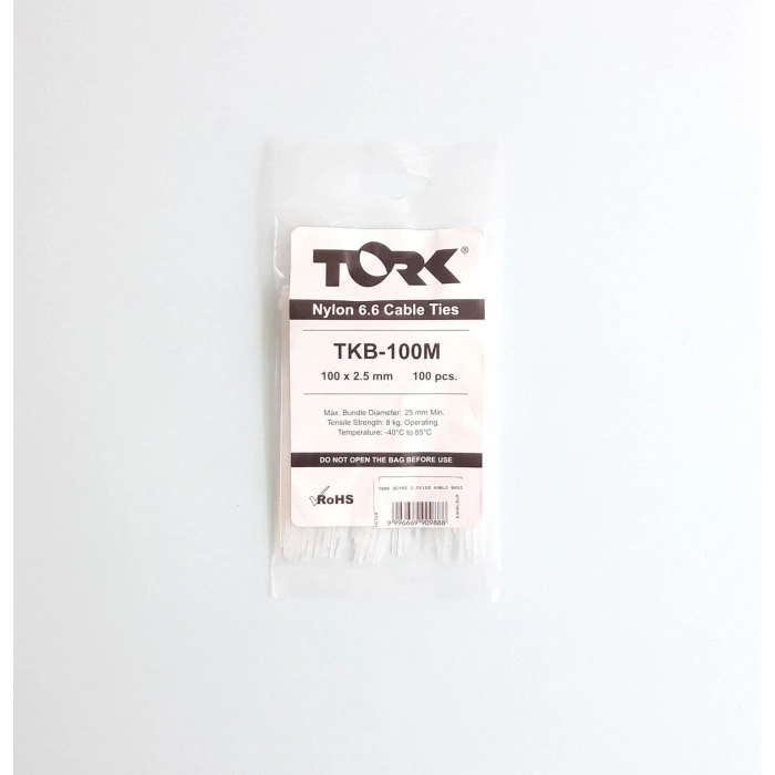 Timion Tork Beyaz Kablo Bağı 2,5X100