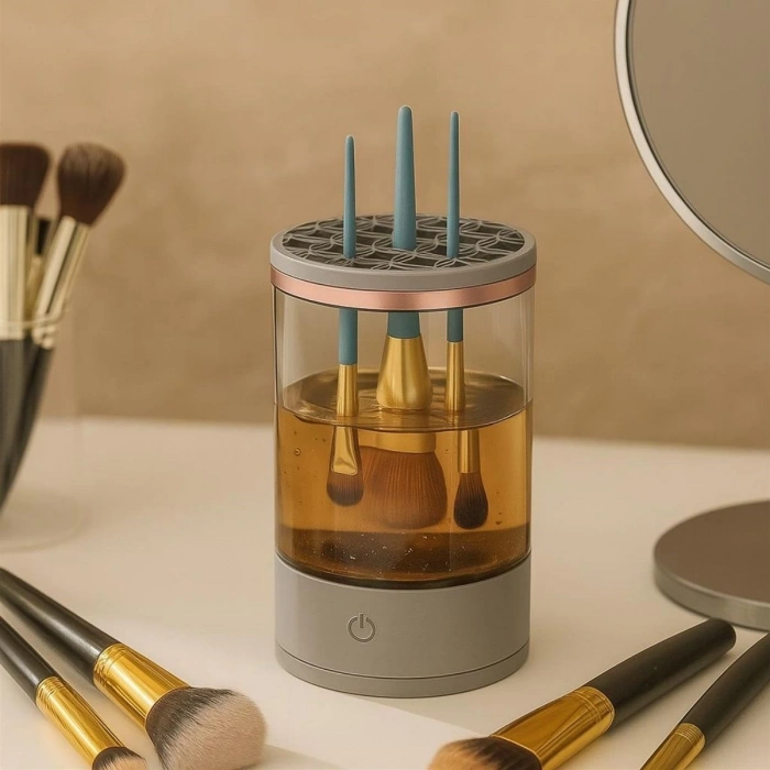 Usb Şarjlı Makyaj Fırçası Temizleyici Aparat Hızlı Kurutmalı, Çok Yönlü Fırça Temizleyici (5148)