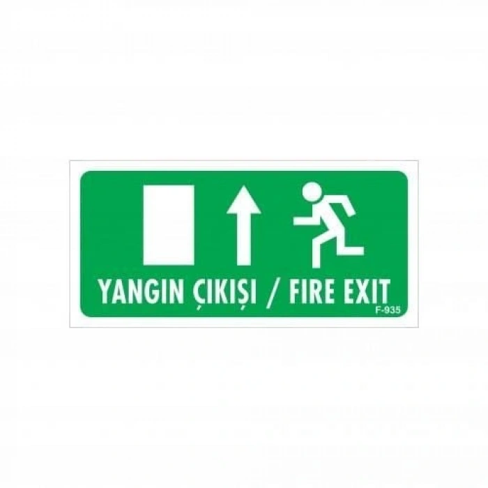 Timion Yangın Çıkışı Yukarı Uyarı Levhası 17,5X25 Kod:935