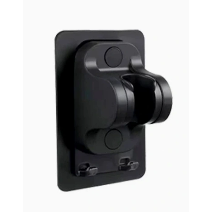 Yapışkanlı Duş Başlığı Tutucu Ayarlı Askılı Siyah