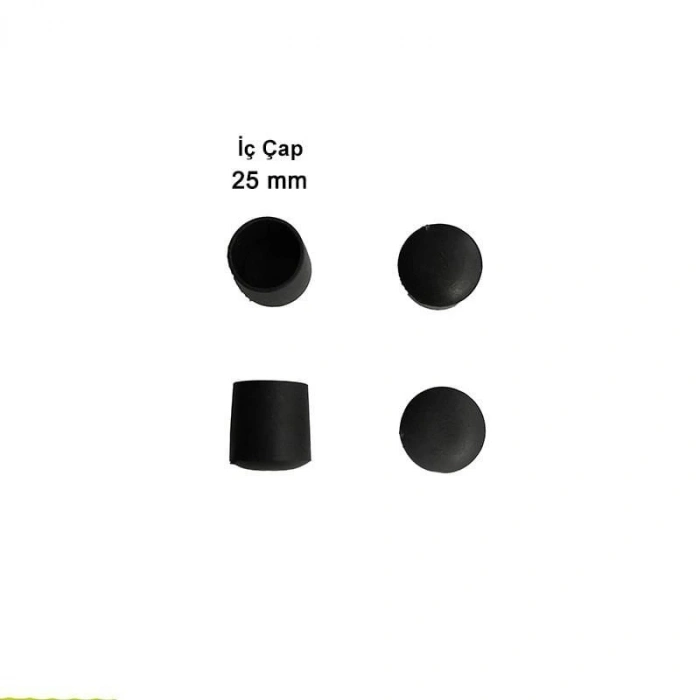 Timion Yuvarlak Profil Dış Tapa 25 Mm 4 Adet