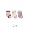Timion 3Lü Penye Rainbow Soket Çorap BS10113 Pudra