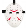 Beyaz Renk Kırmızı Çizgili Tam Yüz Hokey Jason Maskesi Hannibal Maskesi