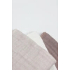 Bistyle 6lı Müslin Mendil 20x20 cm 90106 Taş Ekru Antrasit