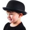 Charlie Chaplin Stil Çocuk Şapkası – Siyah Melon Parti Şapkası