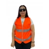 Timion Fermuarlı Turuncu İkaz Yeleği Xl Beden 59 Cm