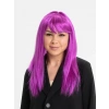 Fuşya Renk Düz Kesim Uzun Parti Peruğu