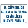 Timion İş Güvenliği Talimat Uyarı Levhası 25X35 Kod:427