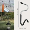 Kamp İçin Çok Fonksiyonlu S-şekilli Direk Askısı Kaymaz Paslanmaz Çelik Eşya Asma Kancası (5148)