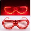 Kırmızı Led Işıklı Parti Gözlüğü - Neon Glow Şerit Gözlük 3 Modlu