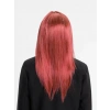 Kızıl Renk Düz Kesim Uzun Parti Peruğu Takma Saç