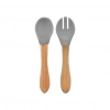 Timion Mama Kaşığı ve Çatal Seti Powder Grey