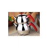 Mini 2lt Küçük Boy Küre Çelik Çaydanlık Seti - Üst: 0.75lt - Alt: 1.4lt (5148)