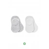 NessiWorld 2Li Penye Babet Silikonlu Basic Çorap 30104 Gri Beyaz