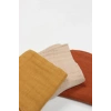 NessiWorld 6lı Müslin Mendil 20x20 cm 90106 Kiremit Bej Hardal