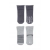 NessiWorld Çemberli Kaymaz Havlu Soket Çorap 2Li BS10503 Gri-Antrasit(ADET FİYATIDIR)