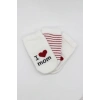 NessiWorld Mom Dad 3Lü Penye Soket Çorap 10123 Ekru (ADET FİYATIDIR)