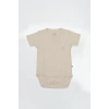 NessiWorld Organik Natural Basic Style Kruvaze Yarım Kol Body BS17101 Bej