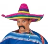 NessiWorld Sombrero Meksika Şapkası Renkli Örme Hasır Yetişkin Boy