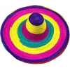 NessiWorld Sombrero Meksika Şapkası Renkli Örme Hasır Yetişkin Boy