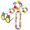 Timion Renkli Ananas Gözlük, Taç, Kolye ve Bileklik Seti
