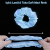 Soft Mavi Renk Led Işıklı Lastikli Saç Tokası - 3 Modlu Festival  Parti Saç Tokası