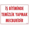 Timion Temizlik Düzen Uyarı Levhası 25X35 Kod:1202