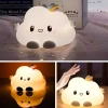 Timion 5 Farklı Renk Modlu Bulut Figürlü Pofuduk Led Gece Lambası–yumuşak Dokulu Çocuk Odası Ve Dekoratif Şarjlı Ortam Işığı (5148)