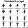 Timion 630 Adet Trim Klips Seti – Oto Panel, Kapı Döşeme, Tampon ve Pervaz İçin Evrensel Raptiye Bağlantı Elemanları (5148)