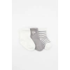 Timion Elephant Boy 3lü Penye Soket Çorap 10135 Ekru