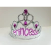 Timion Gümüş Renk Prenses Yazılı Parti Tacı 60 cm (5148)