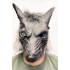 Timion Kafaya Tam Geçmeli Lateks Mavi Gözlü Dişli Ağzı Açık Kurt Maskesi (5148)