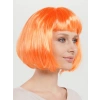 Timion Neon Turuncu Renk Açık Turuncu Küt Parti Peruğu Kısa Takma Saç (5148)