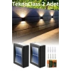 Timion Solar Çift Taraflı Duvar Lambası Güneş Enerjili Aydınlatma Dekorasyon Aplik Işık 2 Li (5148)