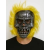Timion Wild Skull - Metal Kafatası Sarı Saçlı İskelet Maske (5148)