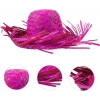Timion Tropikal Parti Pembe Fuşya Hasır Hawaii Şapkası 13x36 cm