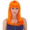 Turuncu Renk Uzun Düz Parti Peruğu (5148)