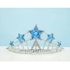 Yıldız Şekilli Elsa Prenses Kraliçe Tacı Mavi Renk Çocuk Boy 5x17 cm